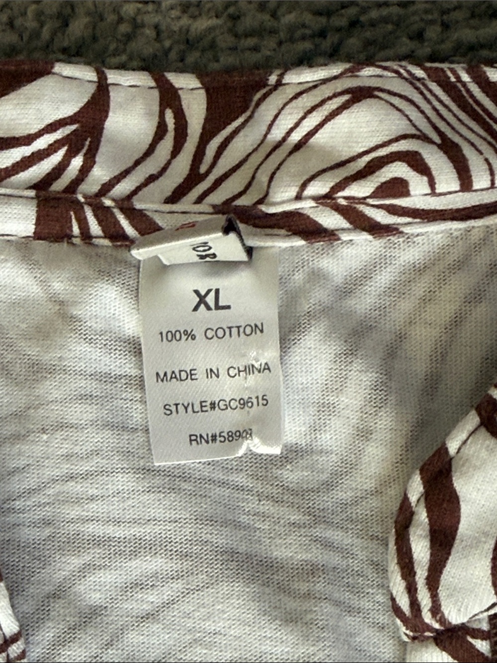 Natori Cruz Sleeveless Wide-Leg 2 Piece Set. White/Brown Wave Print. Size XL - Picture 6 of 8